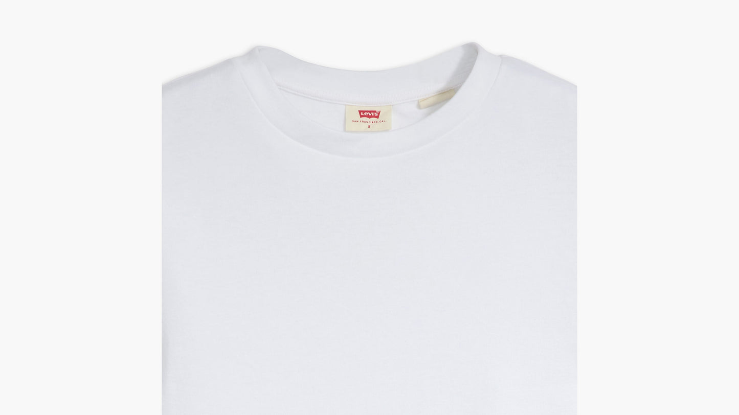 Close-up view of Levi’s Men’s 468 Stay Loose Shorts, white