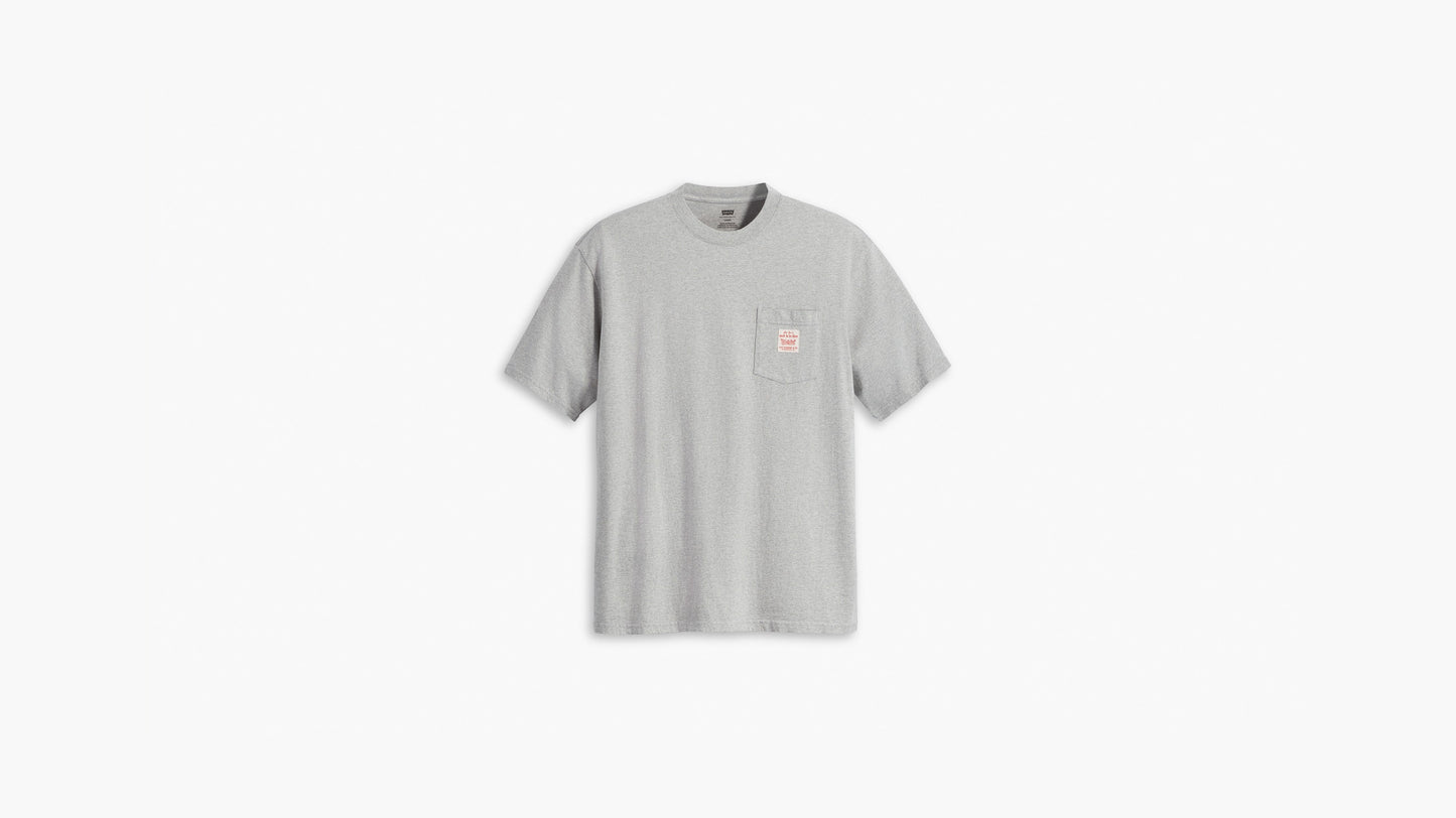 Mens gray short sleeve workwear tshirt front view
