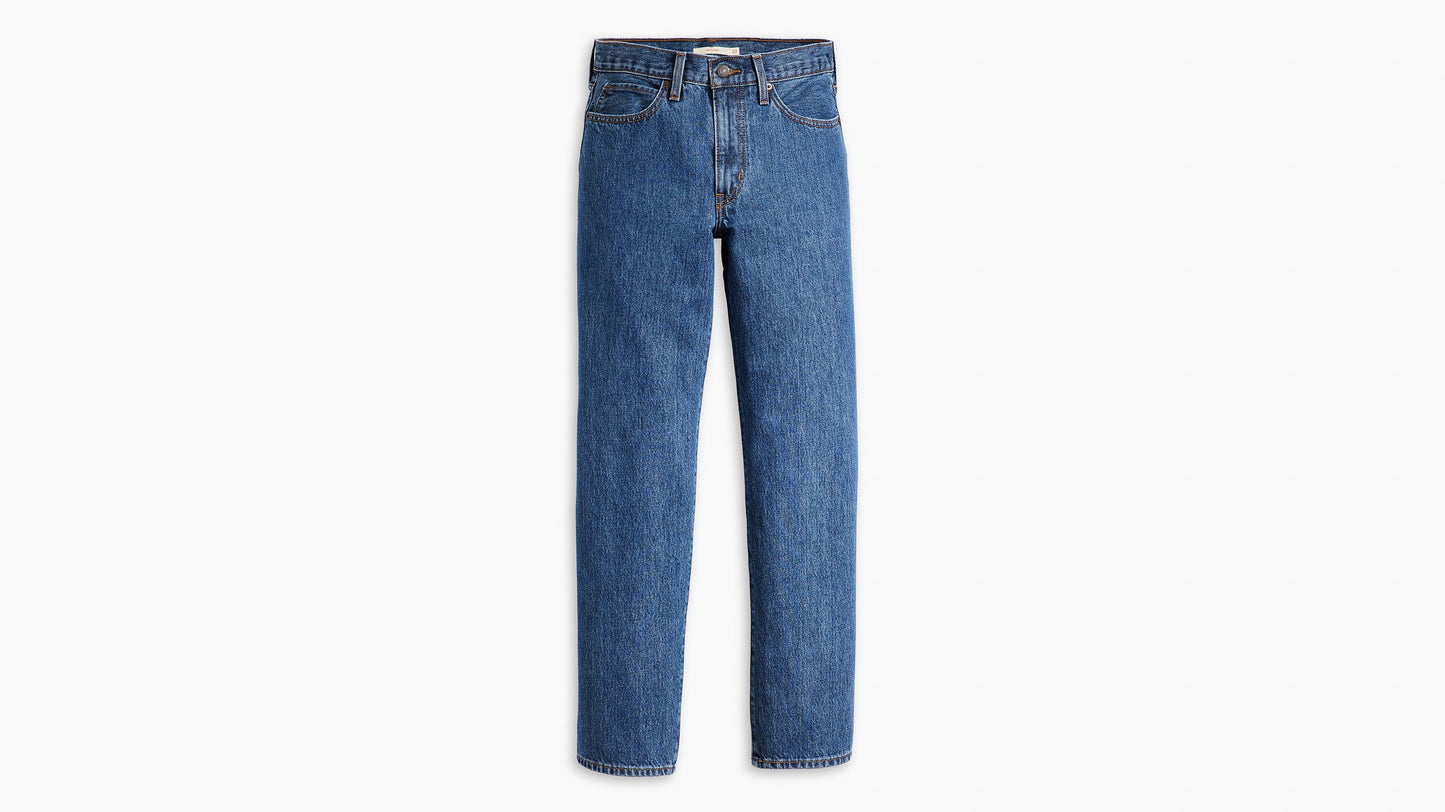 Flat lay of Levi's women's 94 Baggy jeans in dark wash