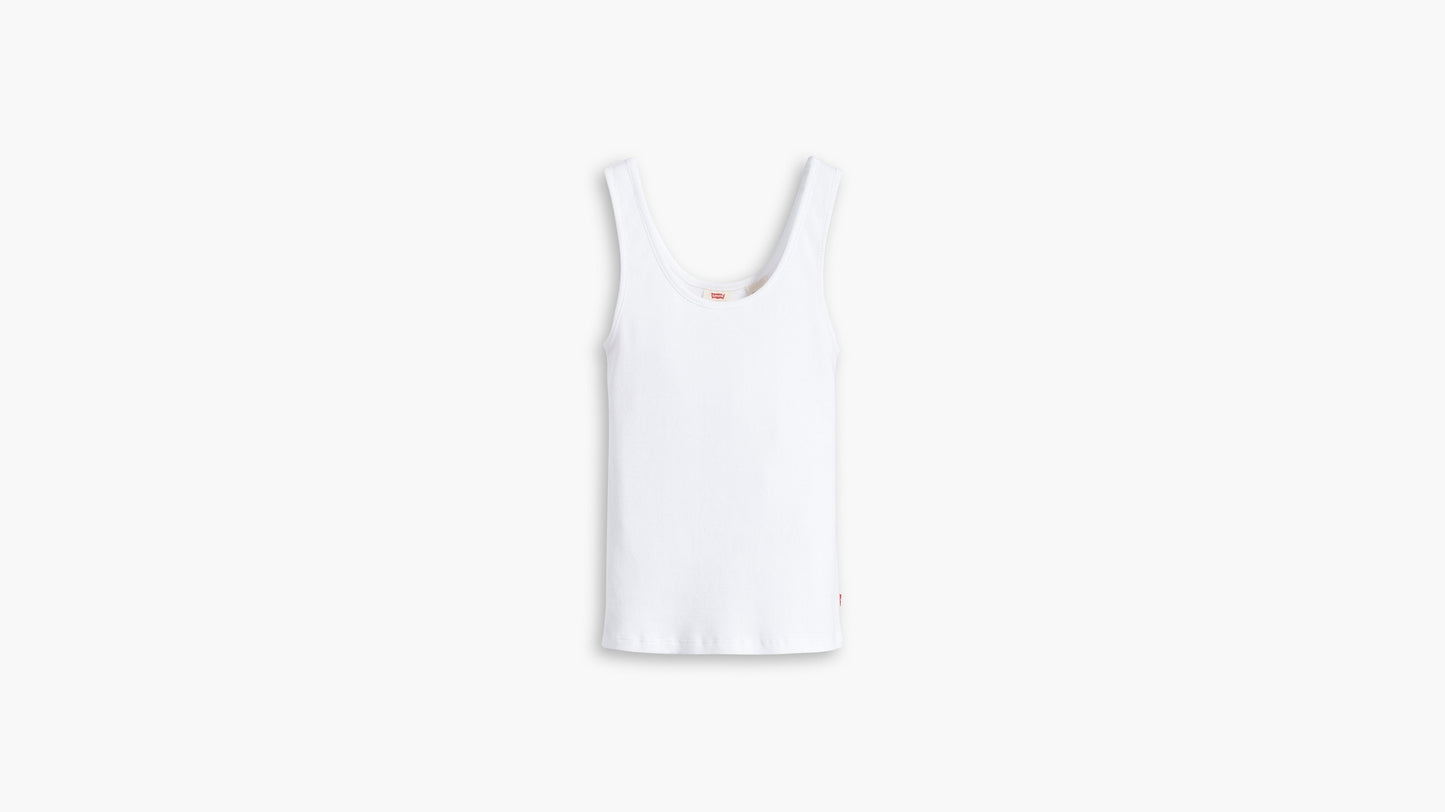 Front-facing shot of Levi’s Women’s Classic Fit Tank, white