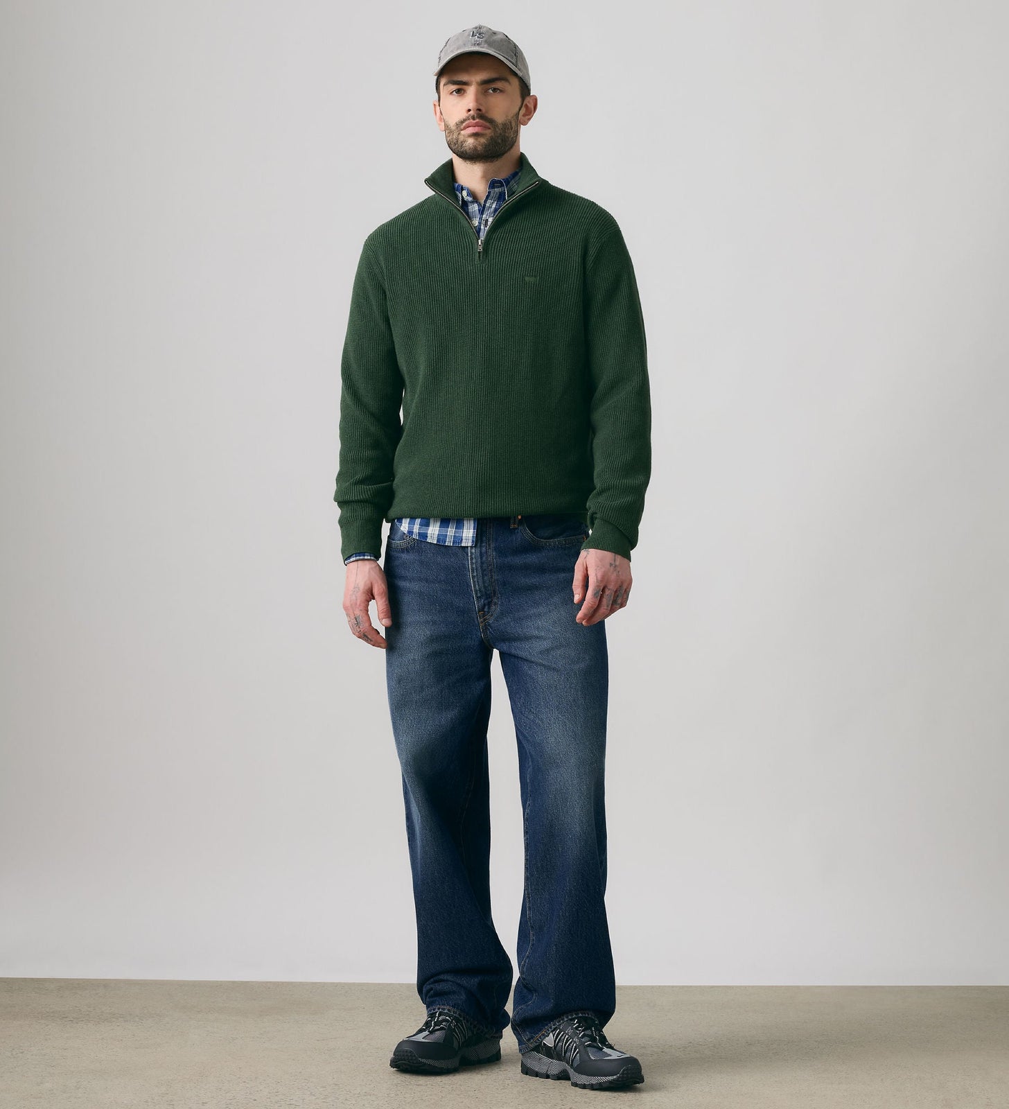 Main 3 - Levi's® Men's Housemark Quarter Zip Sweater - 0058U0001