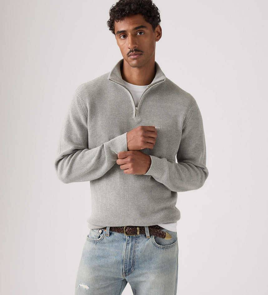 Main 3 - Levi's® Men's Housemark Quarter Zip Sweater - 0058U0002