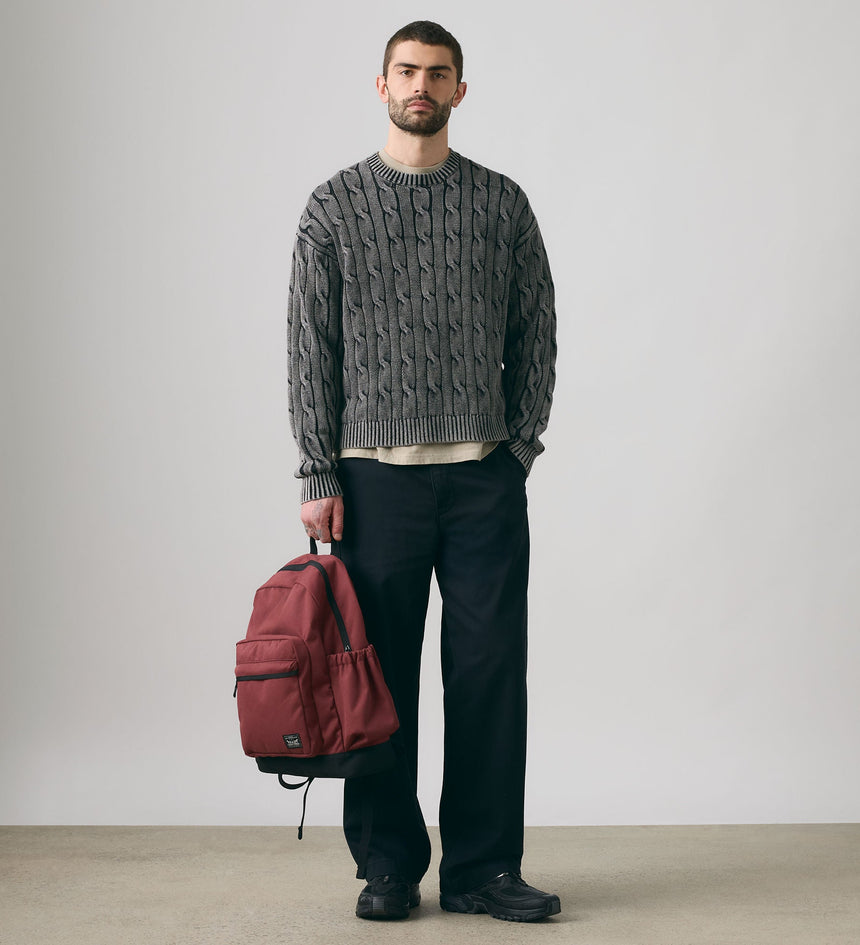 Main 3 - Levi's® Men's Carmel Cable Crew Sweater - 0058W0002