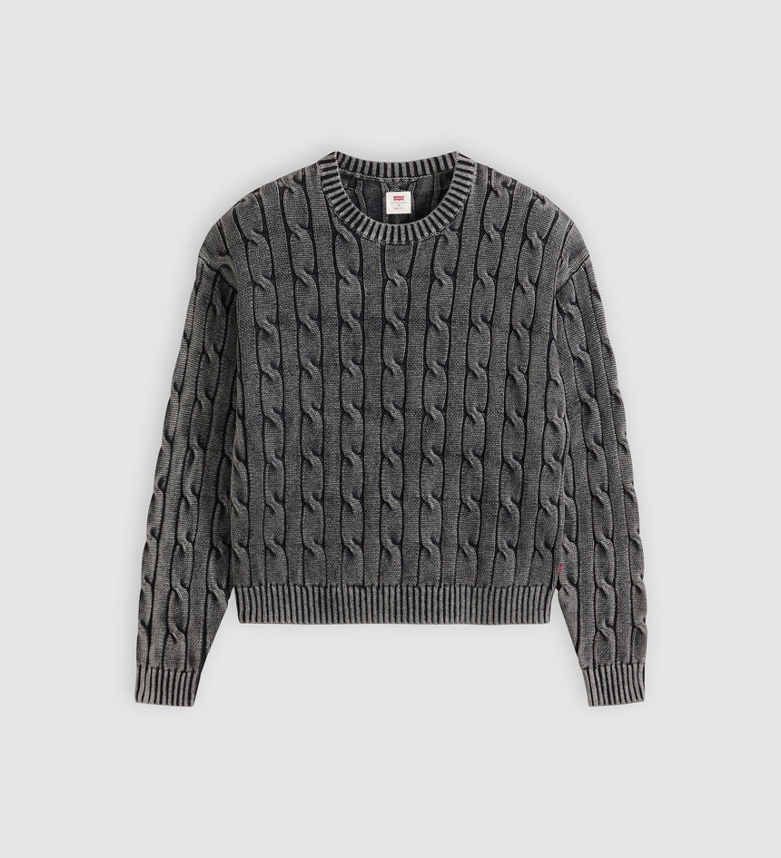 Main 6 - Levi's® Men's Carmel Cable Crew Sweater - 0058W0002