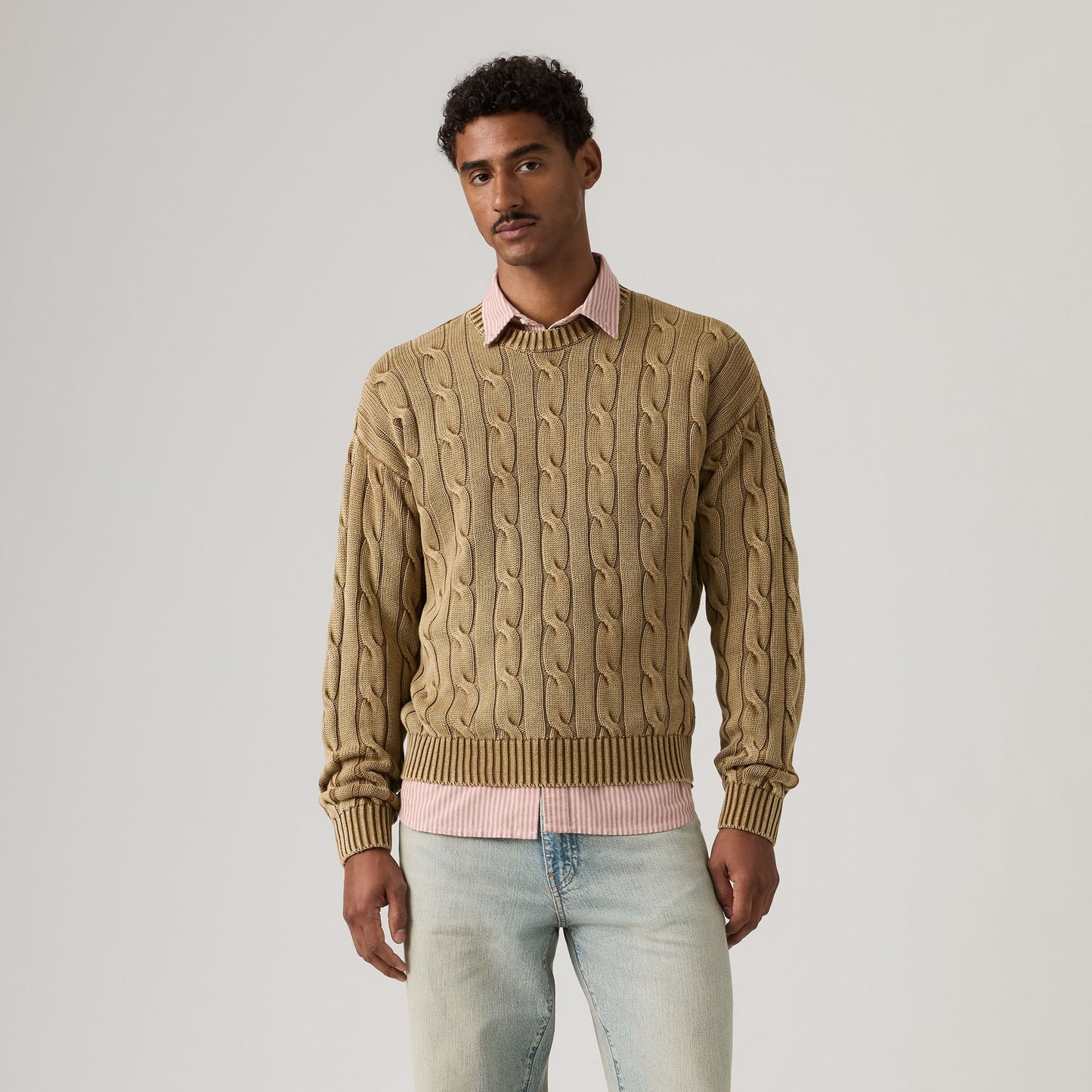 Levi's® Men's Carmel Cable Crew Sweater