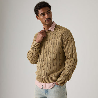 Thumbnail 3 - Levi's® Men's Carmel Cable Crew Sweater - 0058W0003