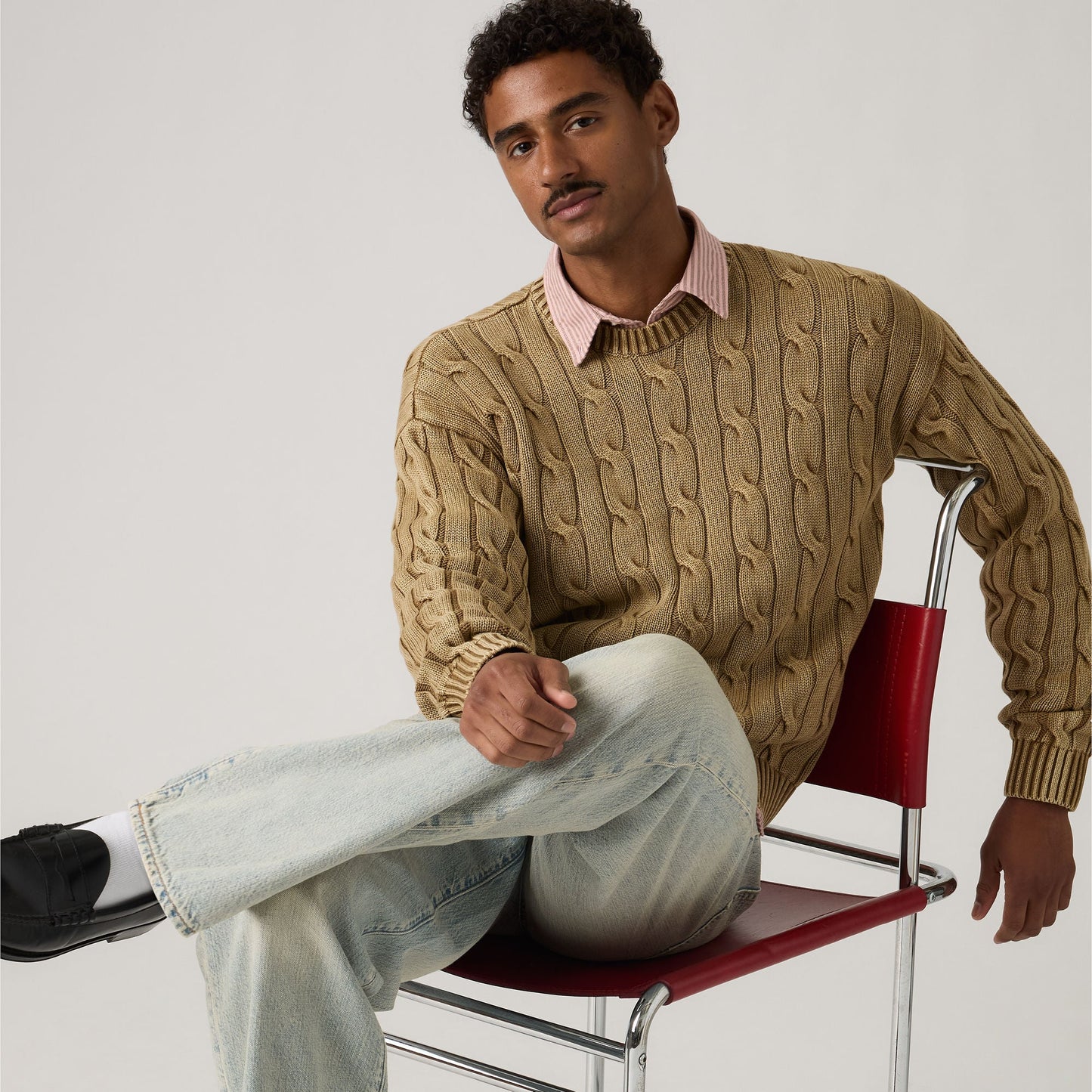 Levi's® Men's Carmel Cable Crew Sweater