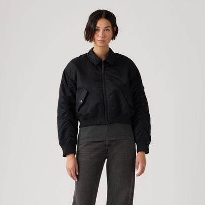 Thumbnail 1 - Levi's® Women's Bowie Cropped Bomber Jacket - 005AQ0001