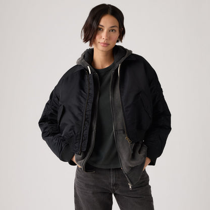 Thumbnail 3 - Levi's® Women's Bowie Cropped Bomber Jacket - 005AQ0001