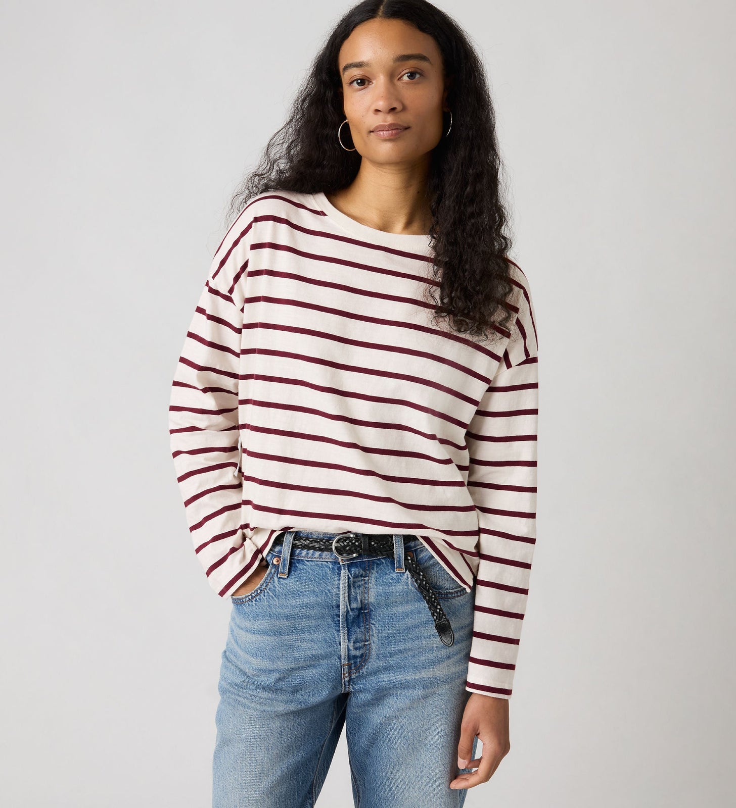 Main 3 - Levi's® Women's Julie Slub Long-Sleeve Tee - 005JU0006