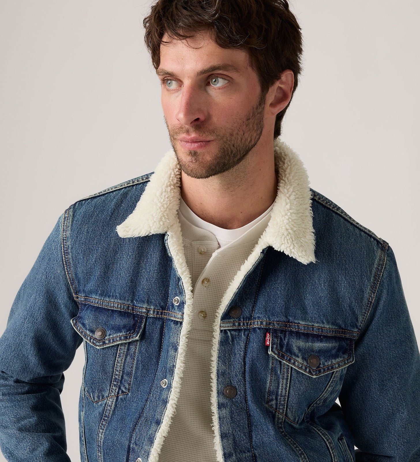 Main 4 - Levi's® Men's Type III Sherpa Trucker Jacket - 163650292