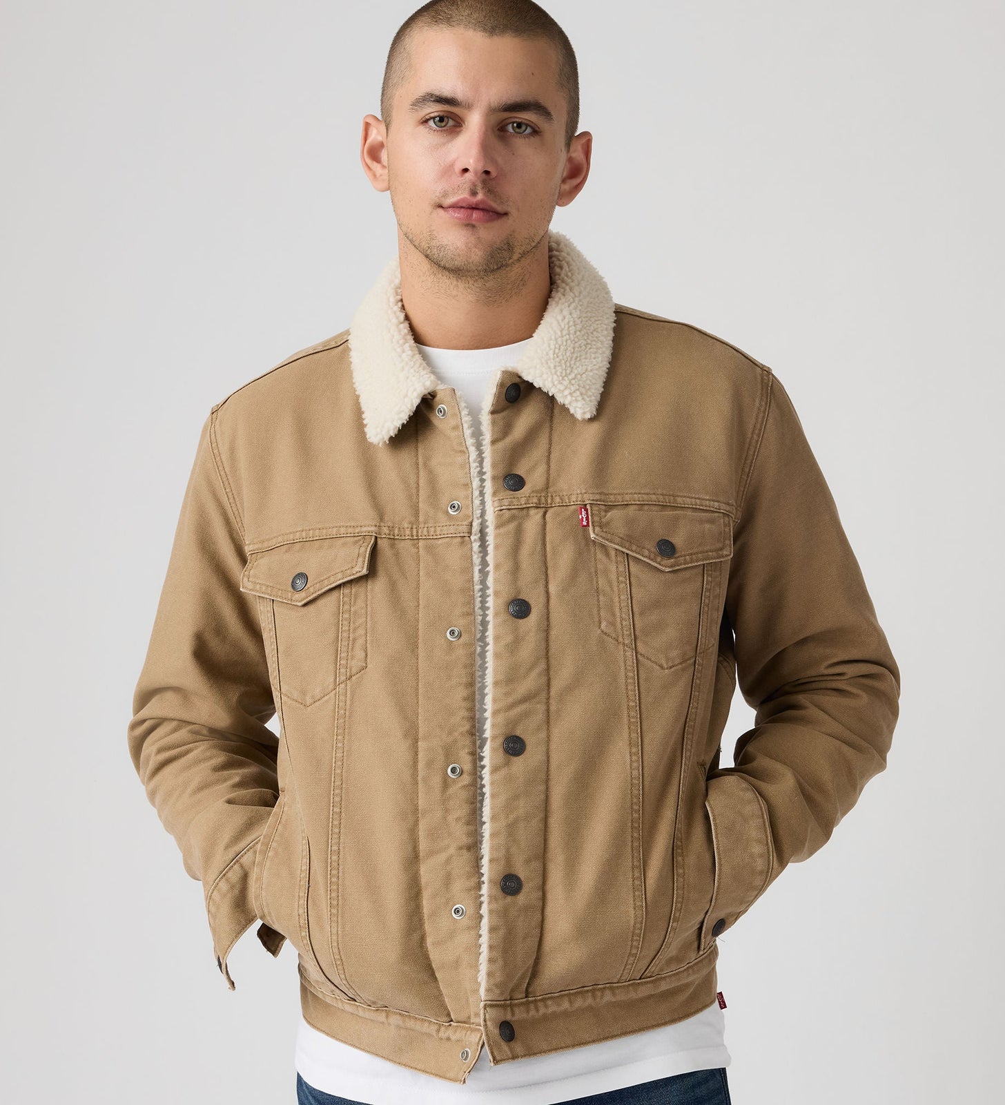Main 3 - Levi's® Men's Type III Sherpa Trucker Jacket - 163650305