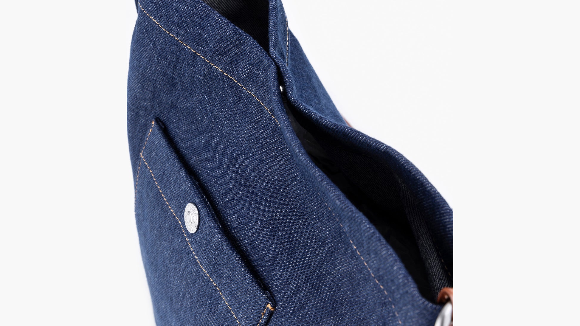 Side view of Levi’s women’s denim bag with a simple design