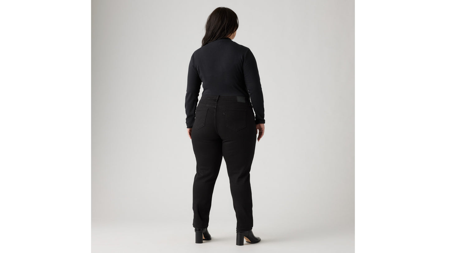 Levi's black plus-size jeans with flattering back view