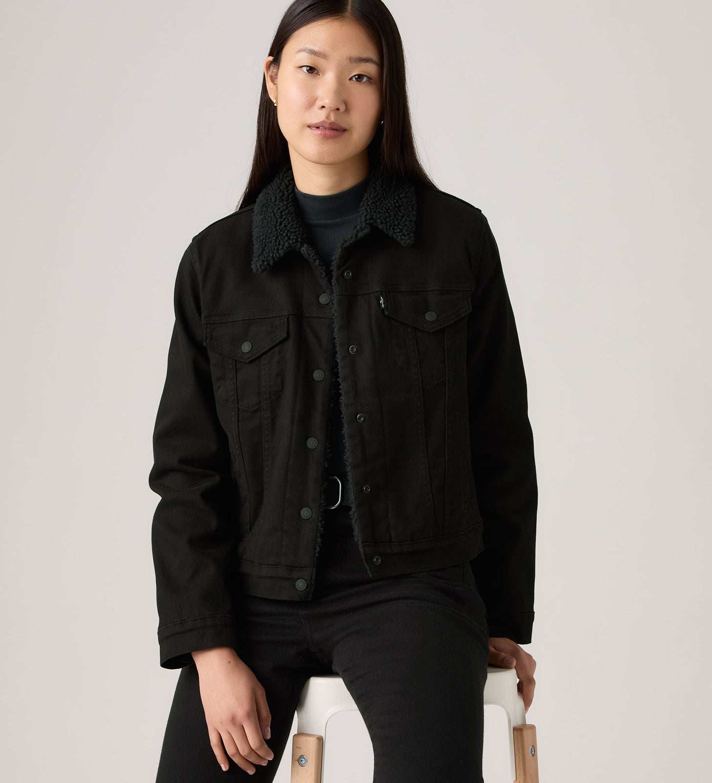 Main 4 - Levi’s® Women's Original Sherpa Trucker Jacket - 361360020
