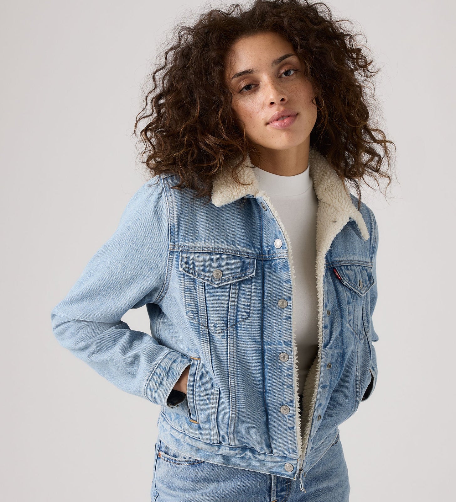 Main 3 - Levi’s® Women's Original Sherpa Trucker Jacket - 361360071