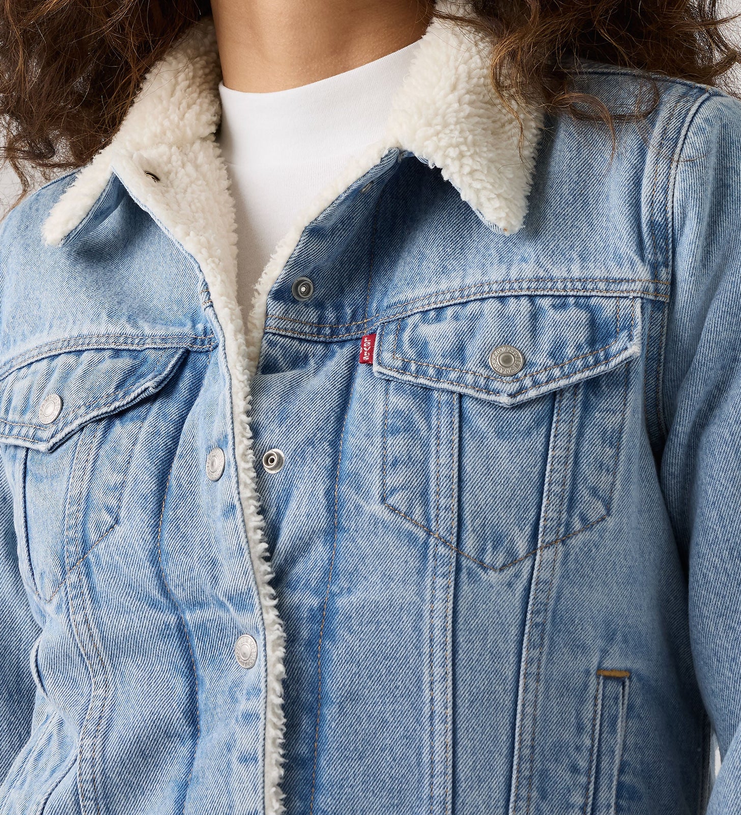 Main 4 - Levi’s® Women's Original Sherpa Trucker Jacket - 361360071