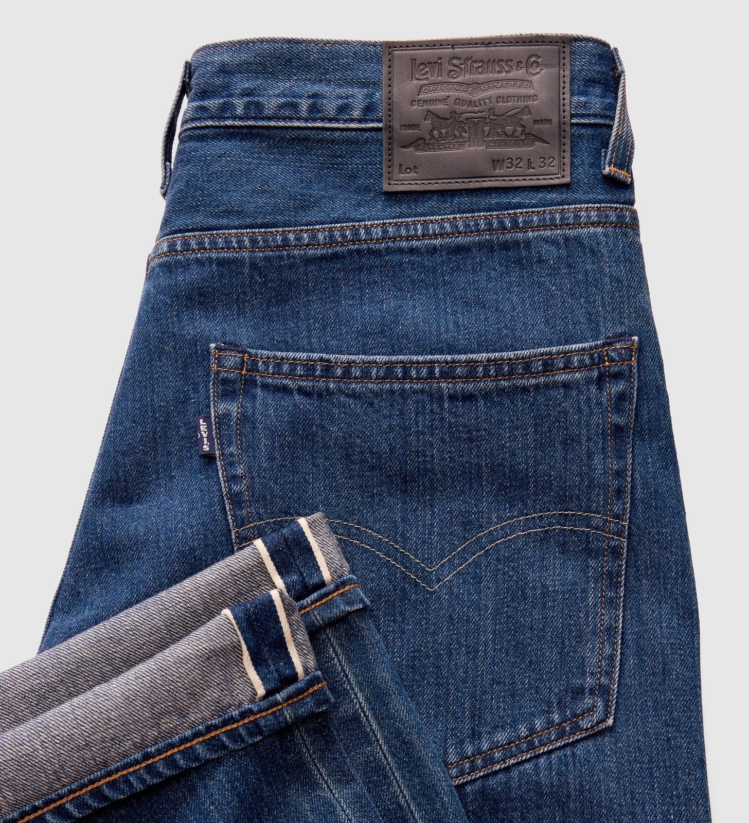 Main 3 - Levi's® Blue Tab™ Men's Marker Selvedge Loose Jeans - 001LN0007