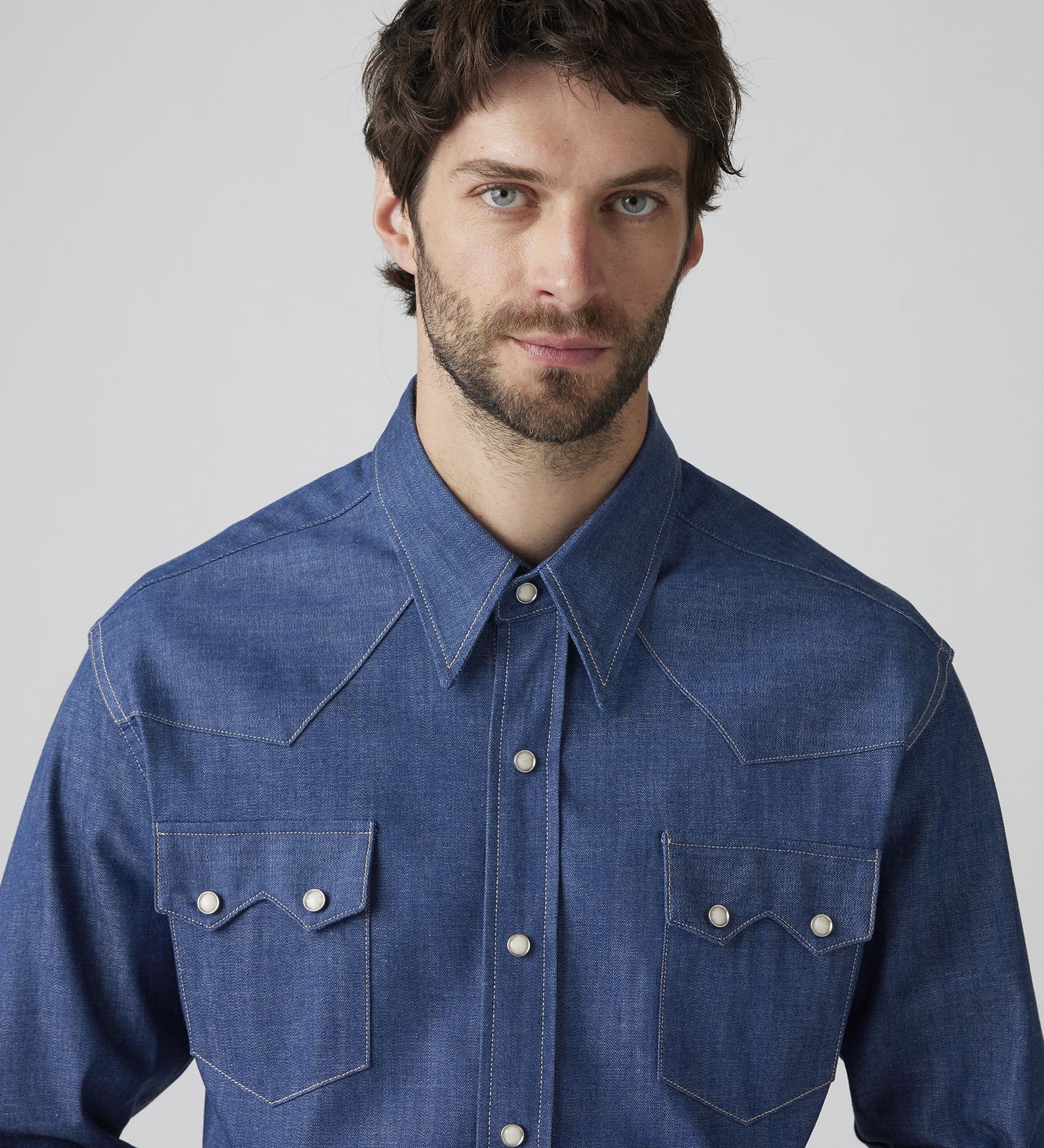 Main 4 - Levi's® Vintage Clothing Men's 1955 Shorthorn Sawtooth Shirt - 001L70002