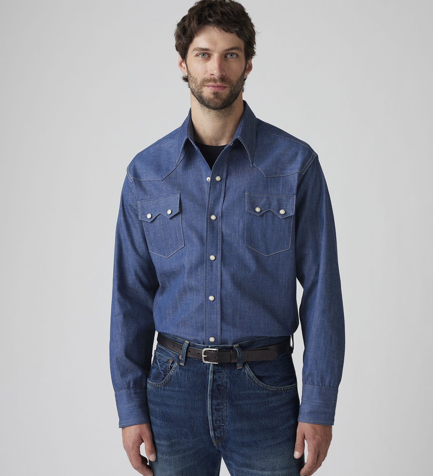 Main 2 - Levi's® Vintage Clothing Men's 1955 Shorthorn Sawtooth Shirt - 001L70002