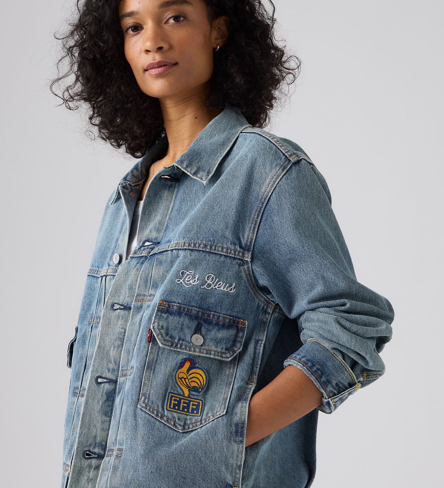 Main 3 - Levi's® France Football Type II Trucker Jacket - 006GH0002