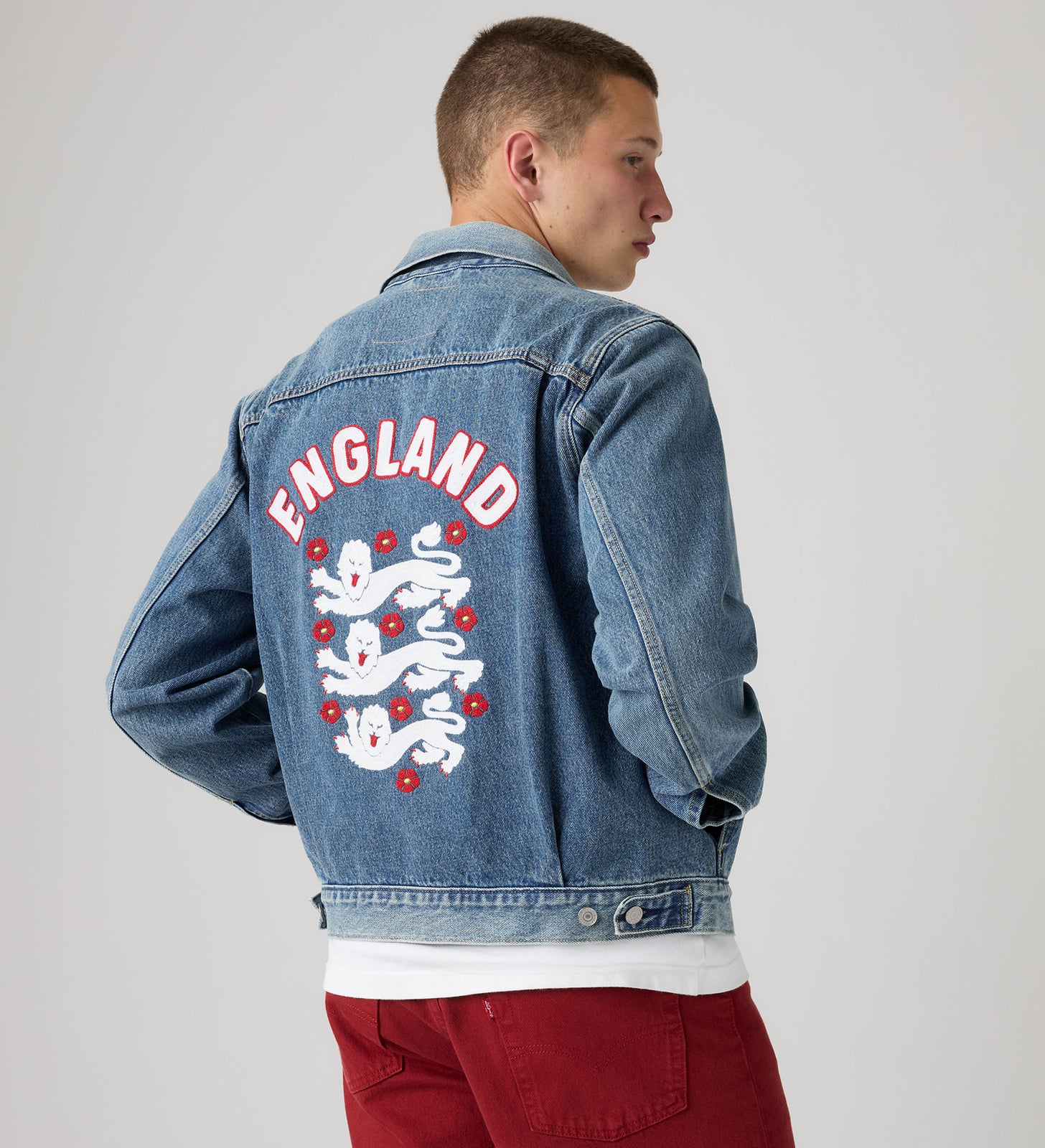 Main 2 - Levi's® England Football Type II Trucker Jacket - 006GH0006