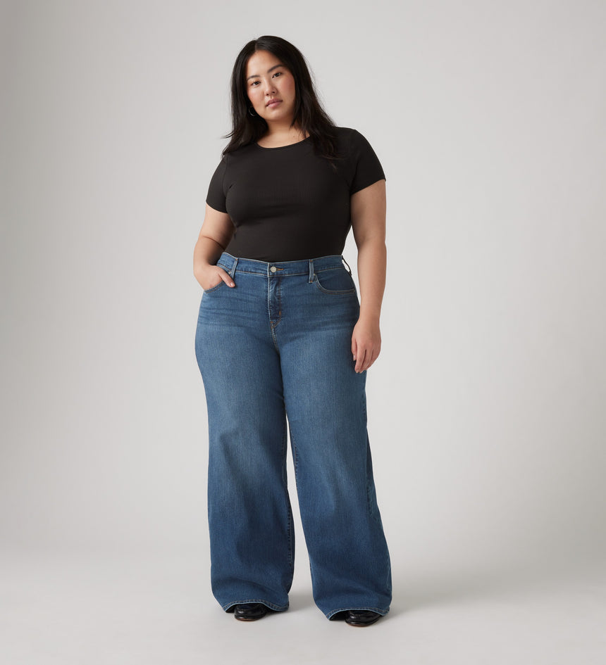 Main 4 - Levi's® Women's 318 Shaping Wide-Leg Jeans (Plus Size) - 0033F0000