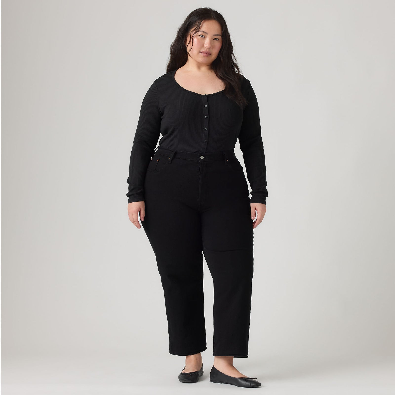 Main 6 - Levi's® Women's Austen Button-Up Long-Sleeve Top (Plus Size) - 009AZ0000