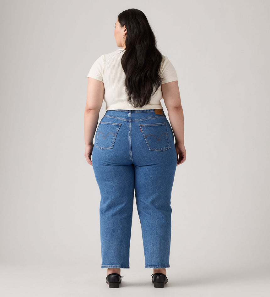 Main 3 - Levi’s® Women's Ribcage Straight Ankle Jeans (Plus Size) - 388430016