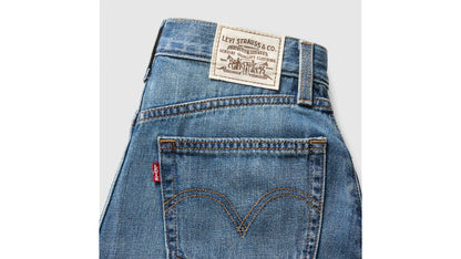 Close-up of Levi's back pocket with Two Horse patch