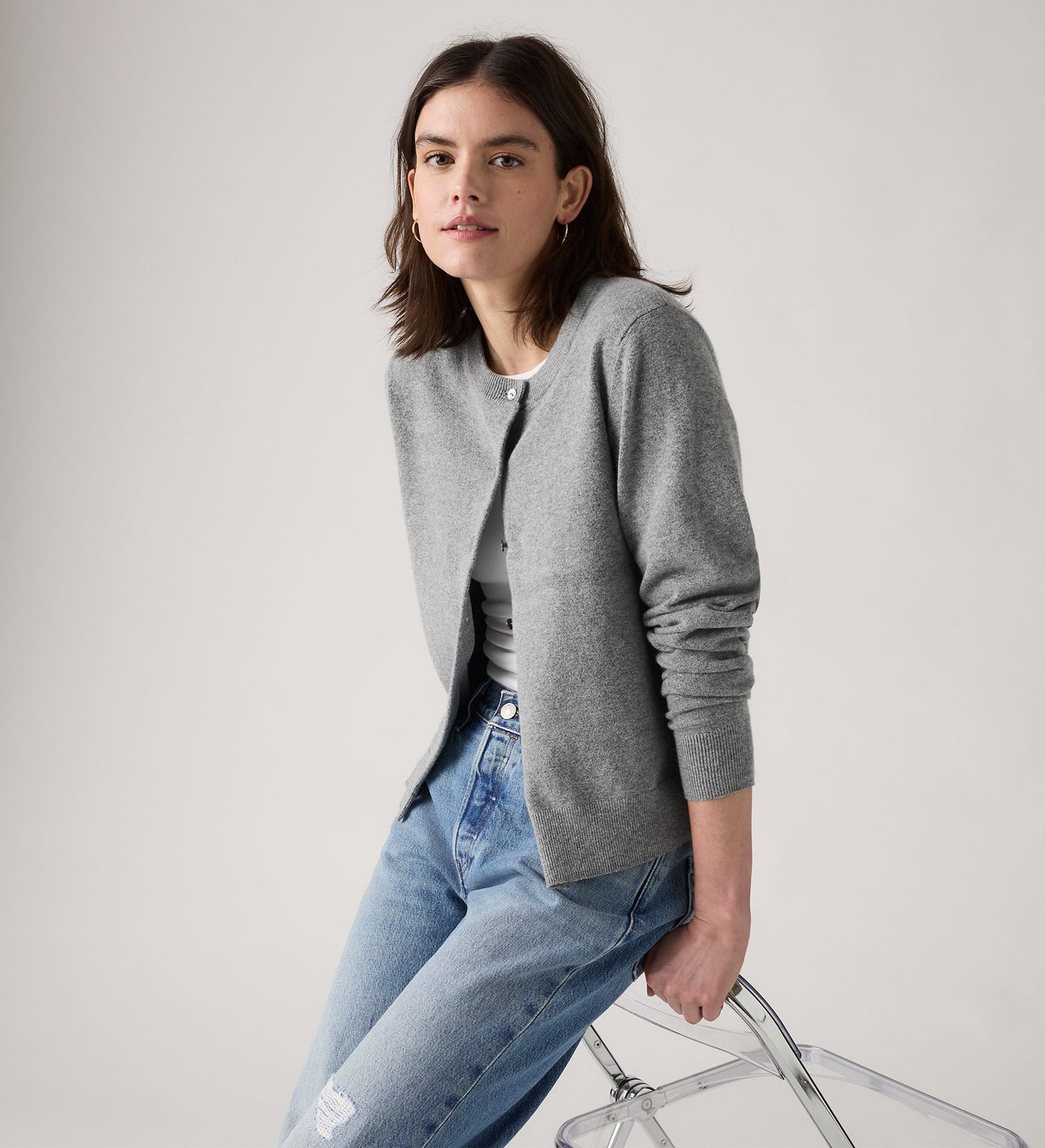 Main 1 - Levi's® Women's Supersoft Crewneck Cardigan - 0037P0001
