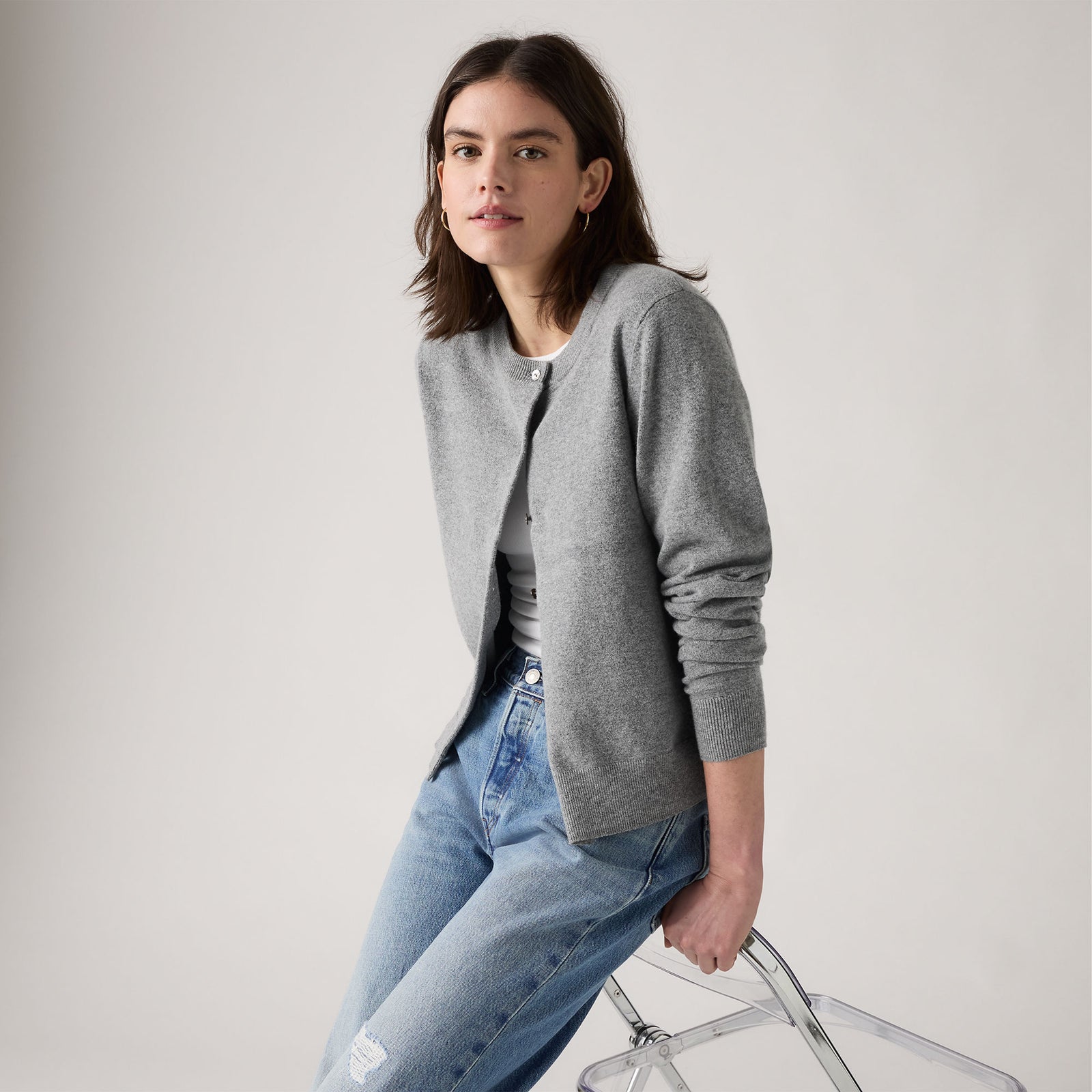 Main 1 - Levi's® Women's Supersoft Crewneck Cardigan - 0037P0001