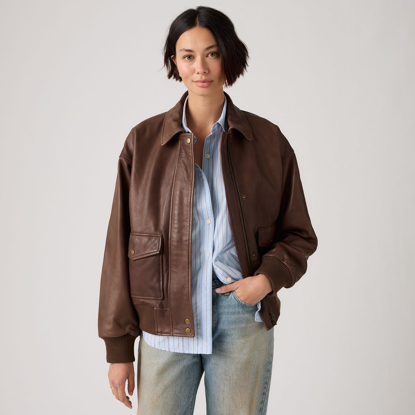 Levi's® Women's Kennedy Dad Leather Jacket