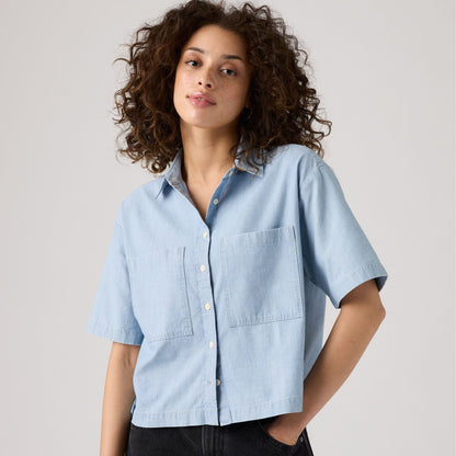 Thumbnail 3 - Levi's® Women's Harlie Short-Sleeve Cropped Shirt - 003QI0000
