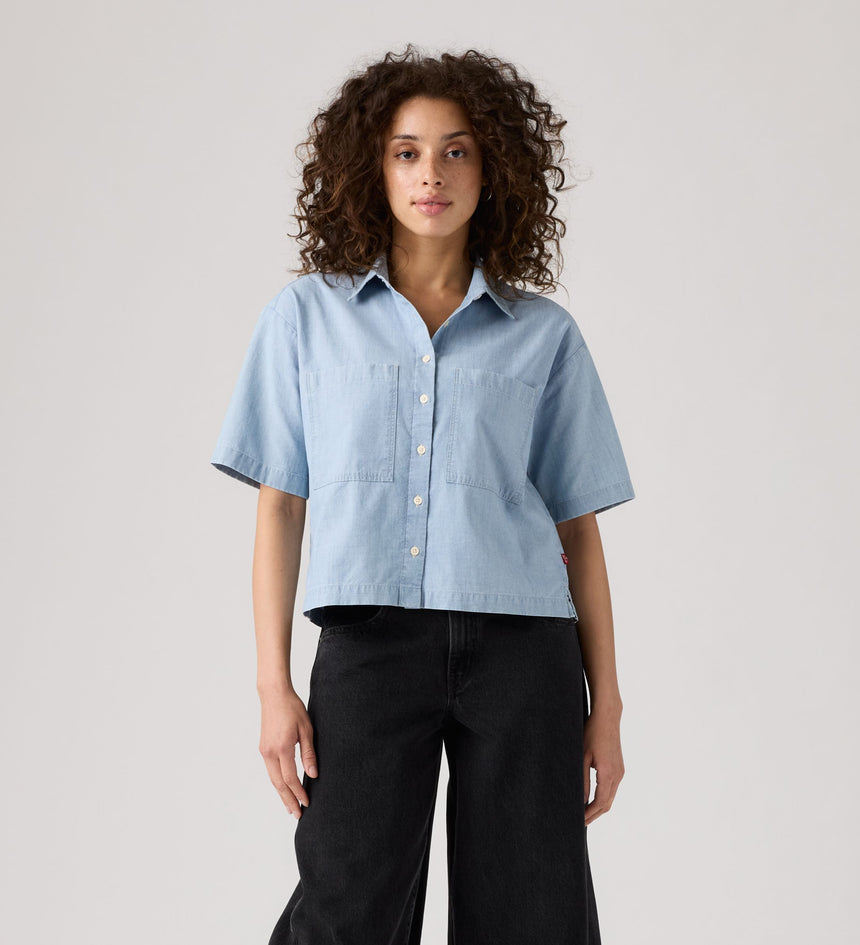 Main 4 - Levi's® Women's Harlie Short-Sleeve Cropped Shirt - 003QI0000