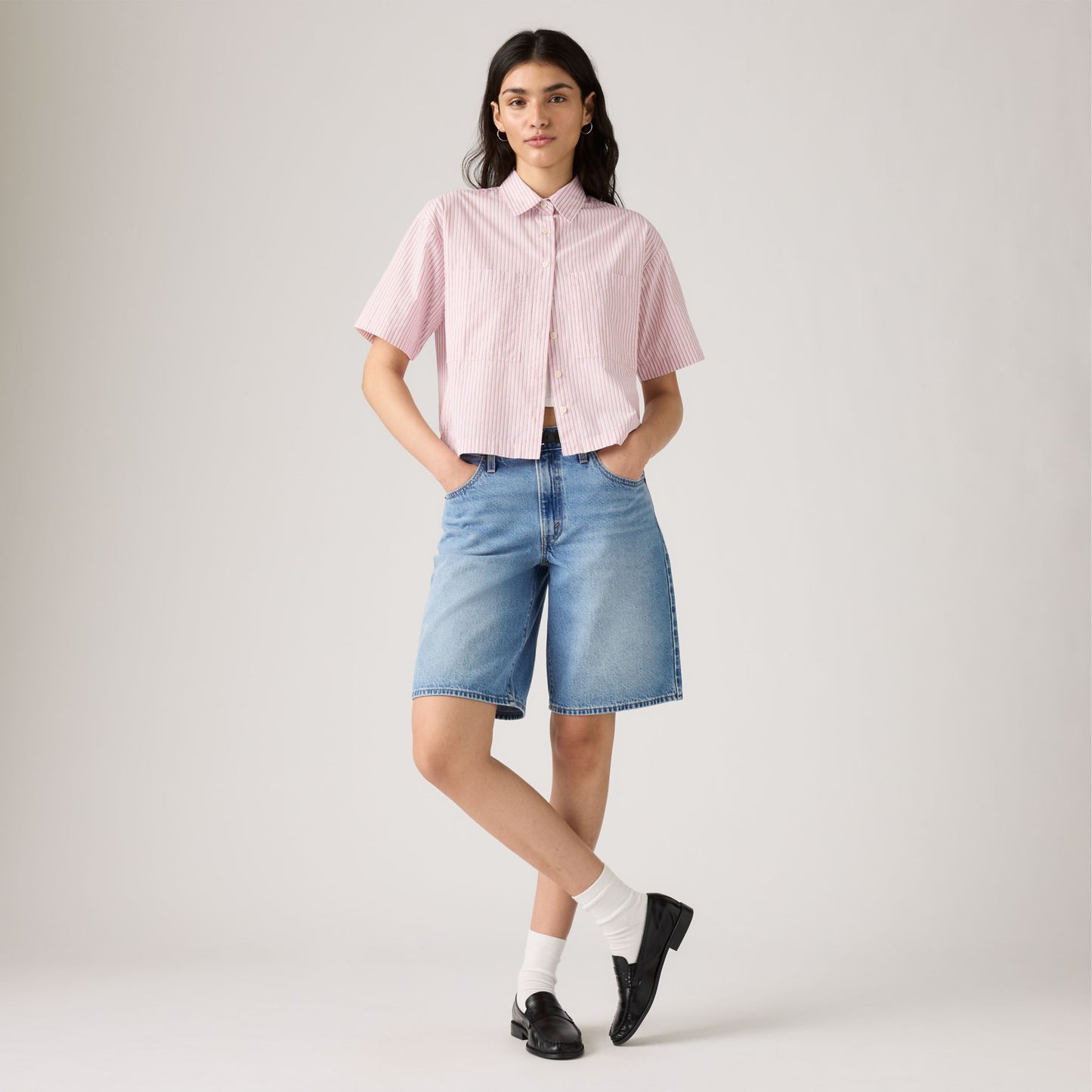 Levi's® Women's Harlie Short-Sleeve Cropped Shirt