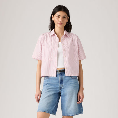 Thumbnail 4 - Levi's® Women's Harlie Short-Sleeve Cropped Shirt - 003QI0003