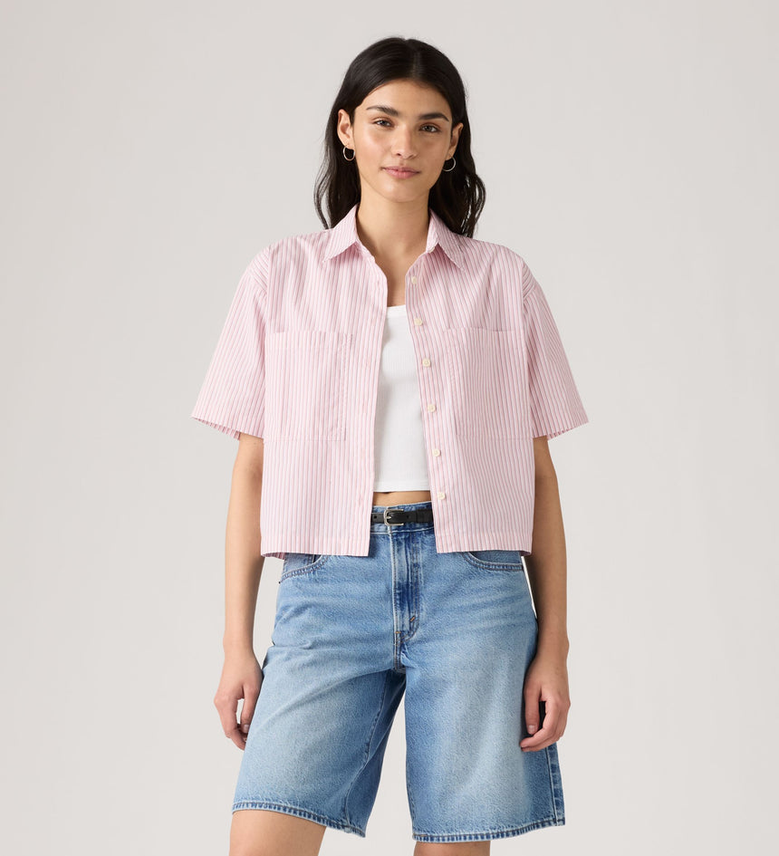 Main 4 - Levi's® Women's Harlie Short-Sleeve Cropped Shirt - 003QI0003