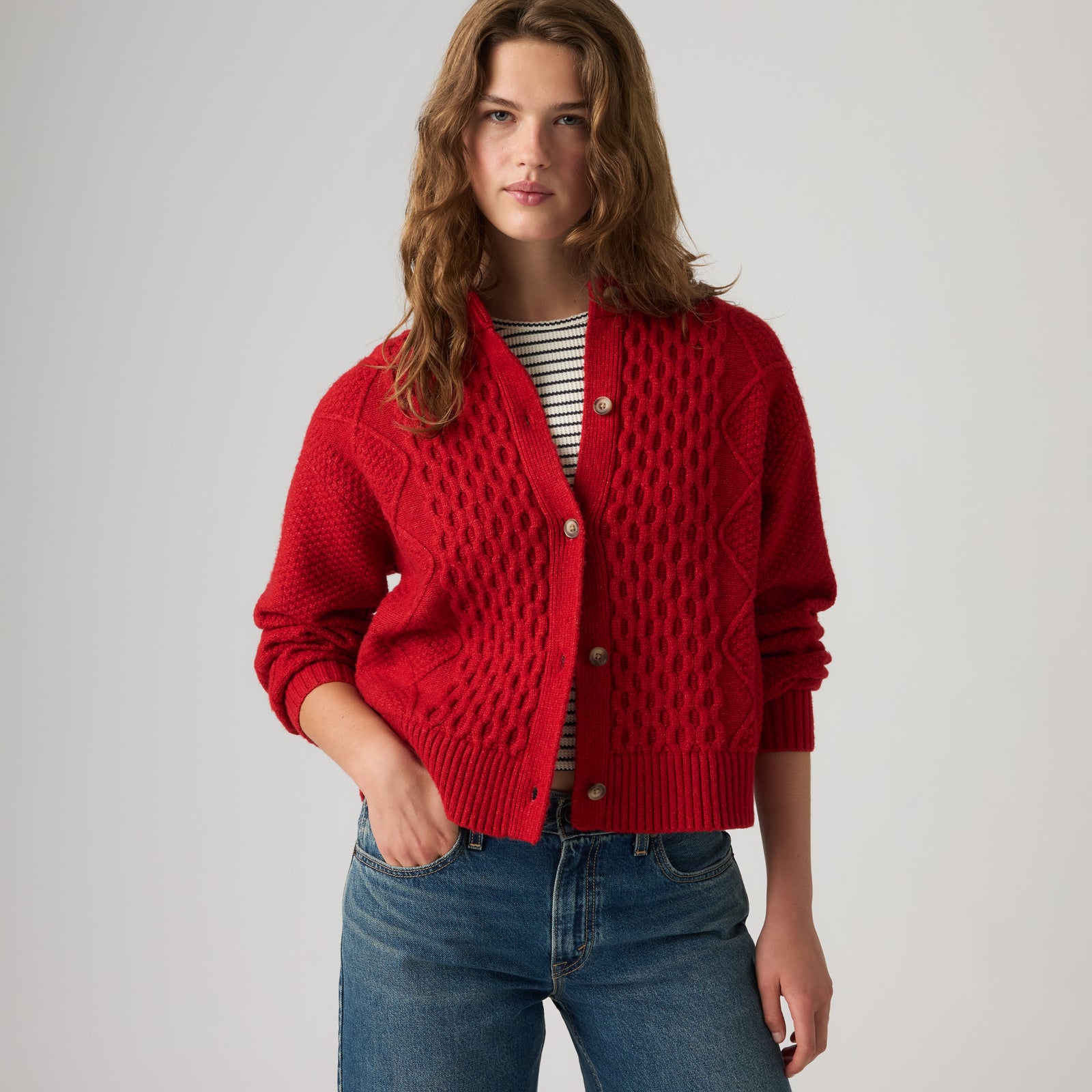 Main 1 - Levi's® Women's Charlotte Crewneck Cardigan - 007VG0010
