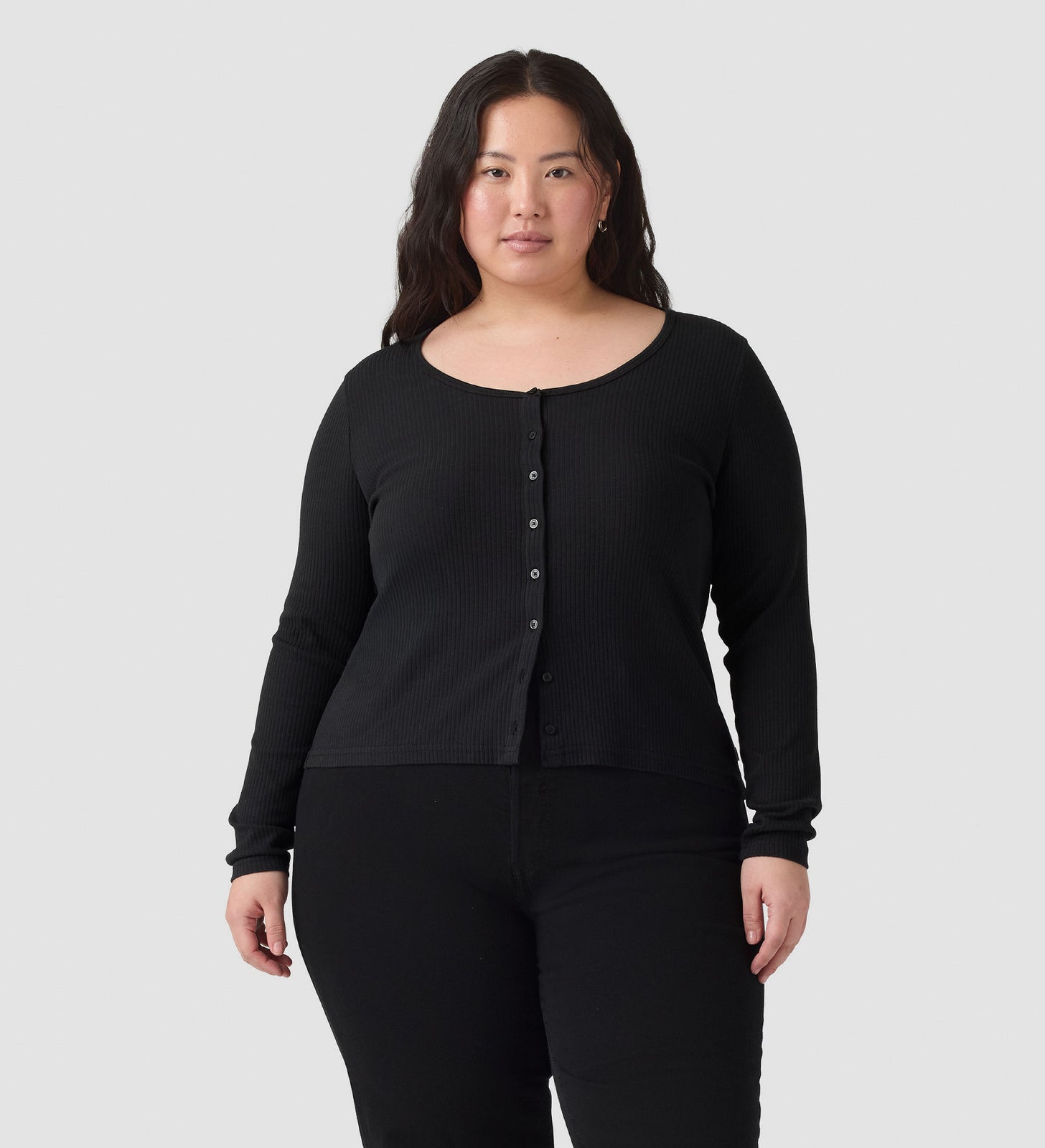 Main 4 - Levi's® Women's Austen Button-Up Long-Sleeve Top (Plus Size) - 009AZ0000