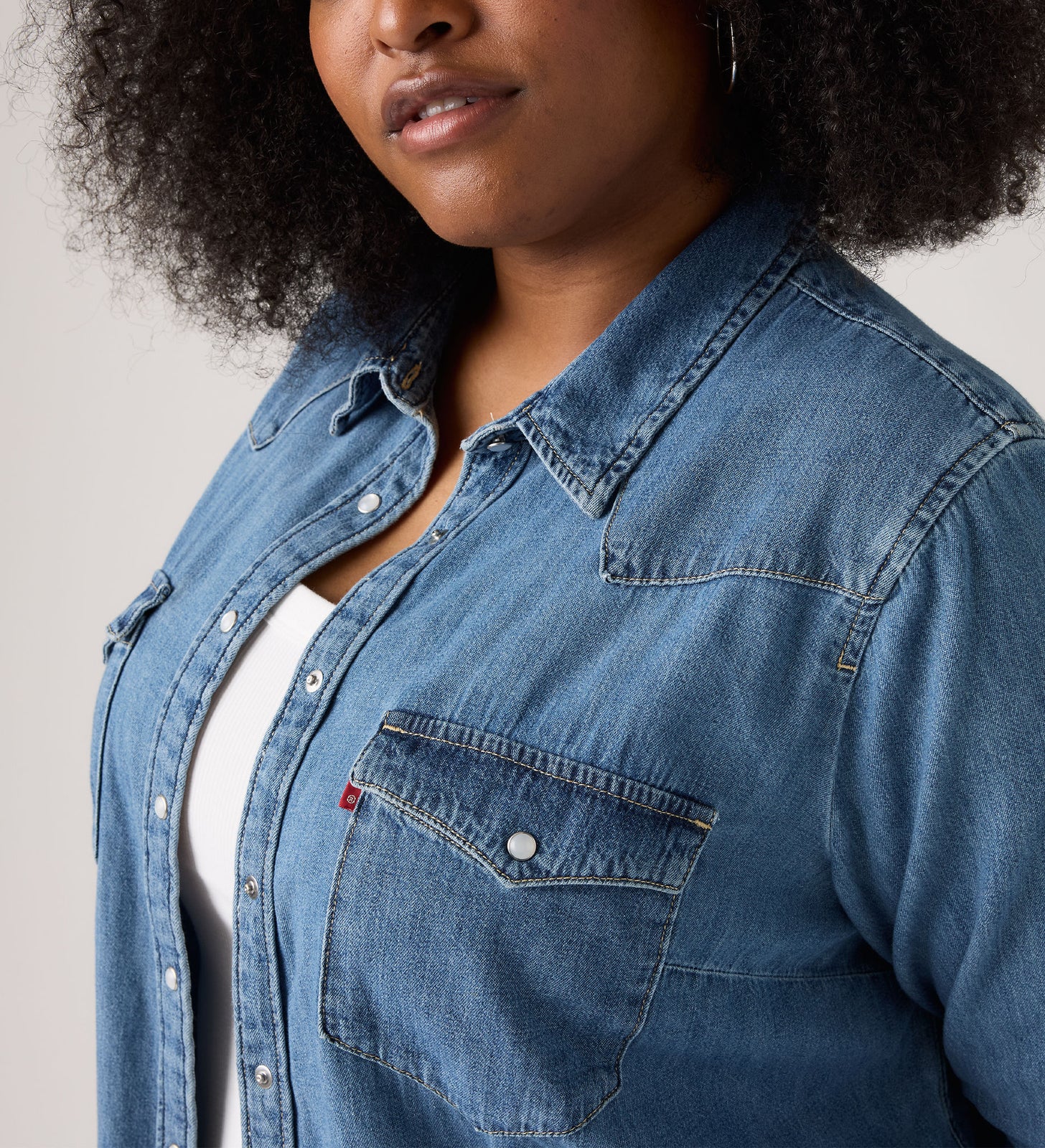Main 4 - Levi's® Women's Essential Western Shirt (Plus Size) - 577840006