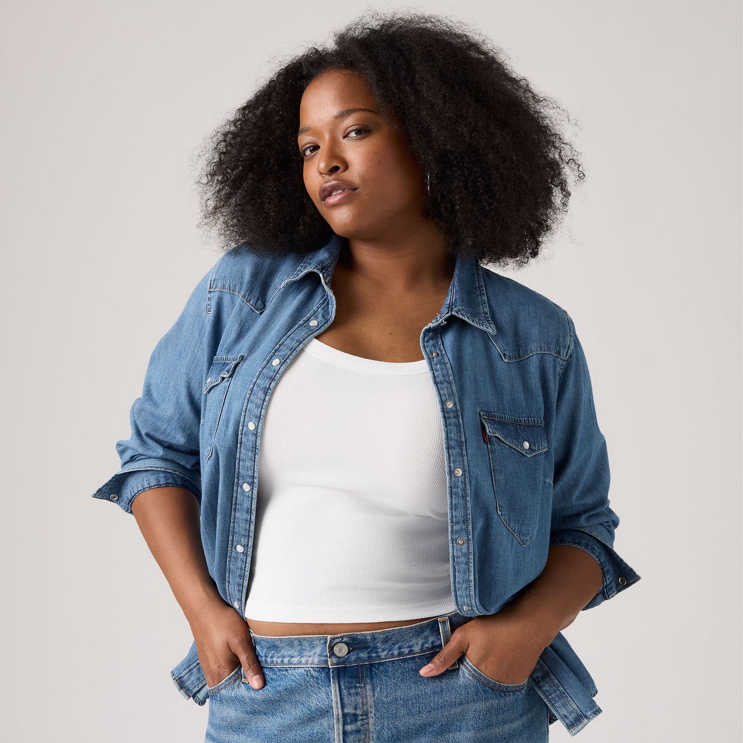 Levi's® Women's Essential Western Shirt (Plus Size)