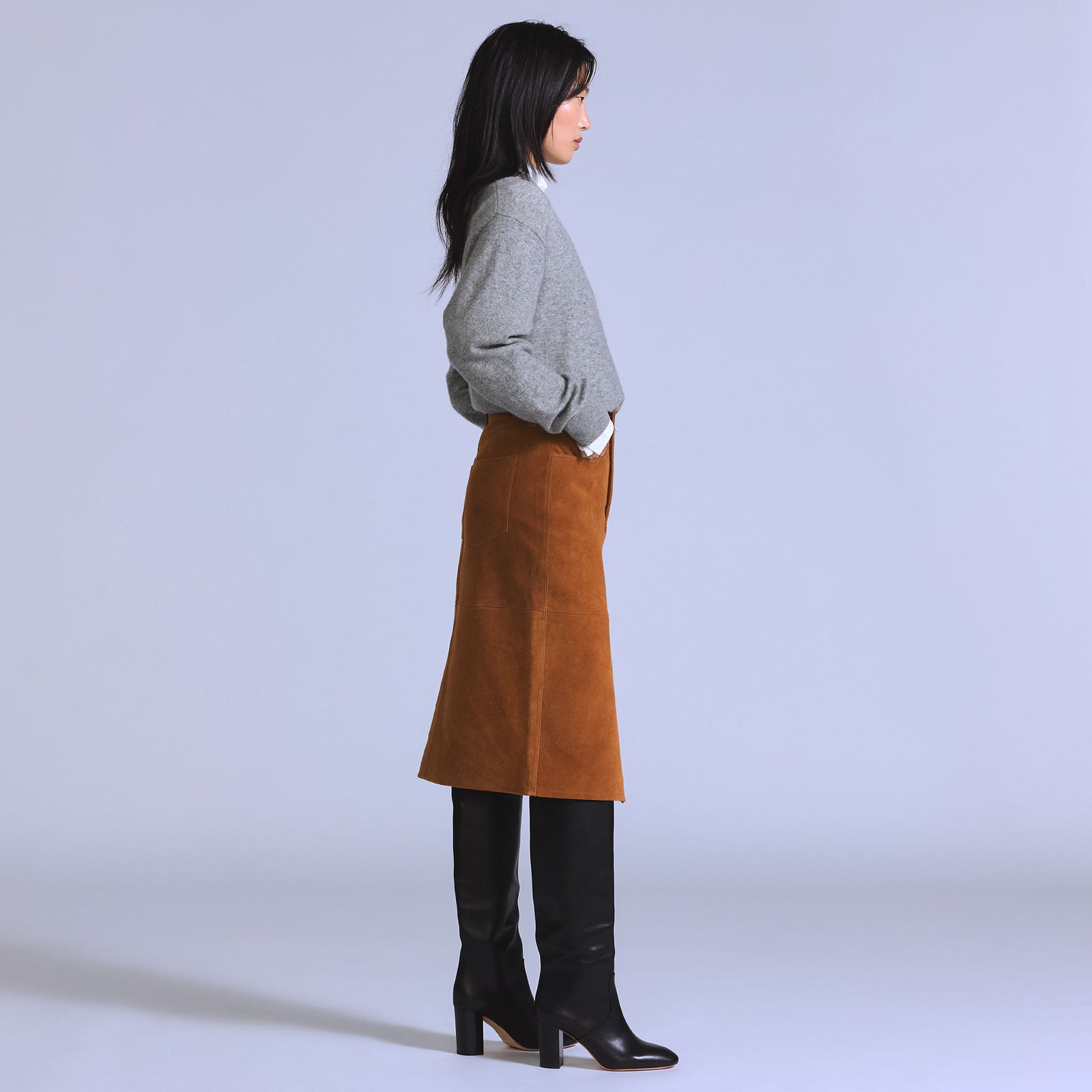 Main 4 - Levi's® Blue Tab™ Women's Suede Pencil Skirt - 006U30000