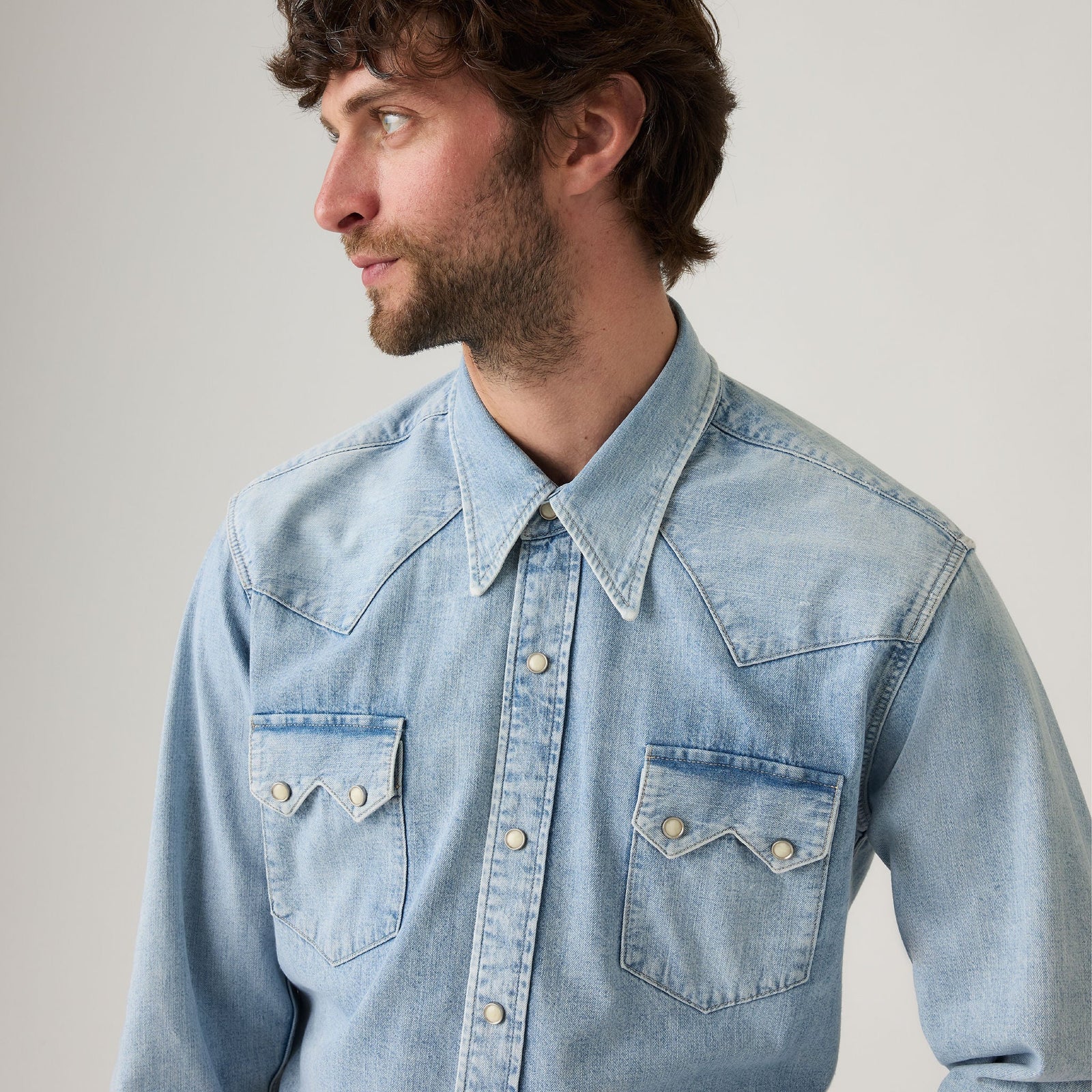 Main 4 - Levi's® Vintage Clothing Men's 1955 Sawtooth Shirt - 001L70003