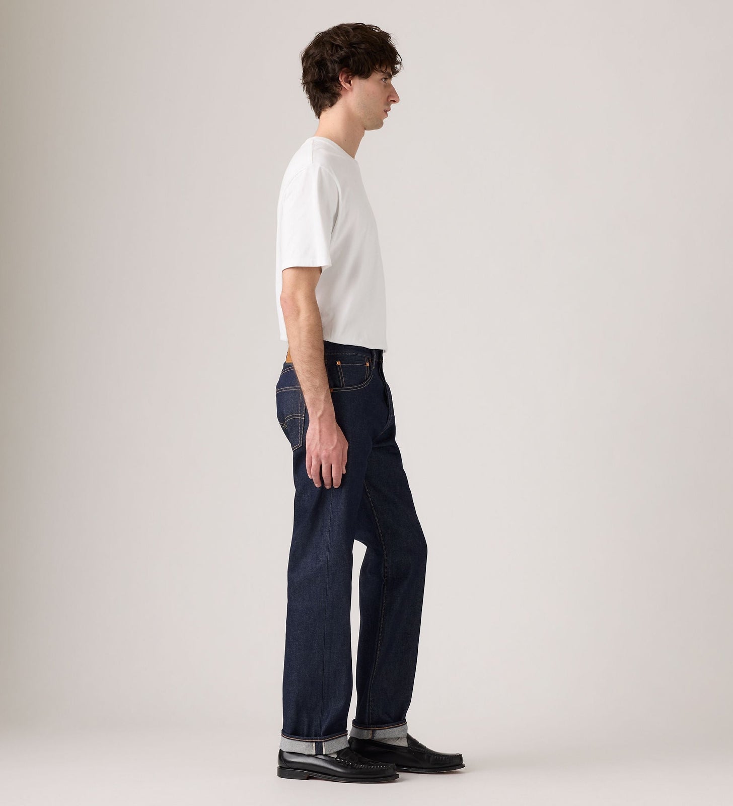Main 4 - Levi's® Men's 501® Original Shrink-to-Fit™ Selvedge Jeans - 005013722