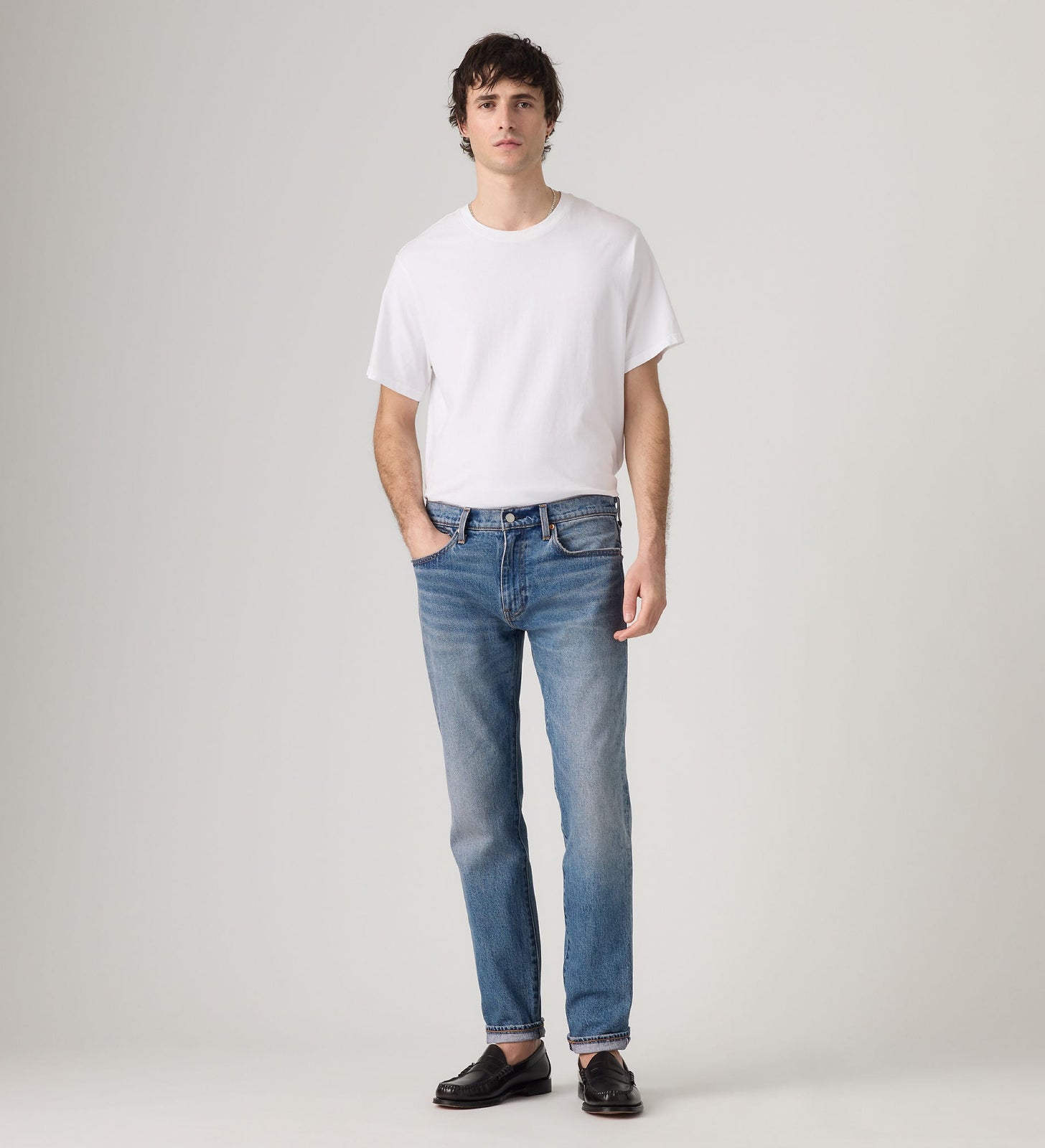 Main 3 - Levi's® Men's 502 Taper Selvedge Jeans - 295071888