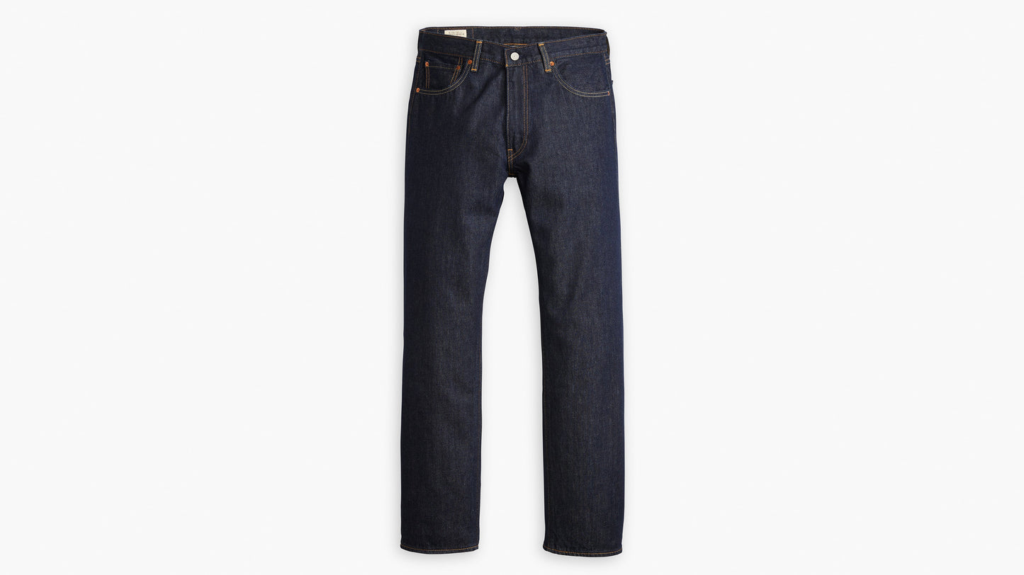 Lay-flat view of Levi’s men’s 555 relaxed straight jeans