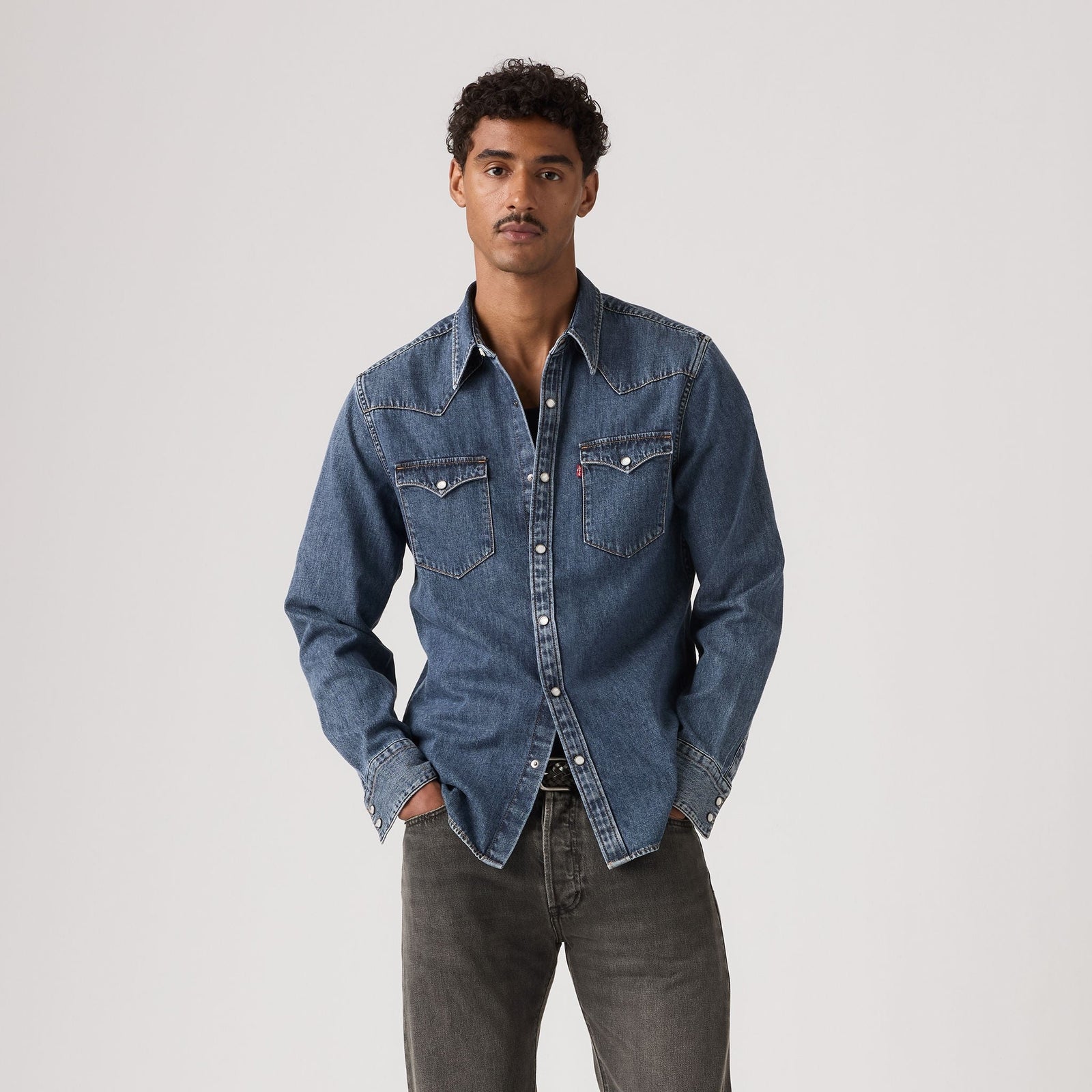 Main 3 - Levi's® Men's Barstow Standard Fit Western Shirt - 857440117