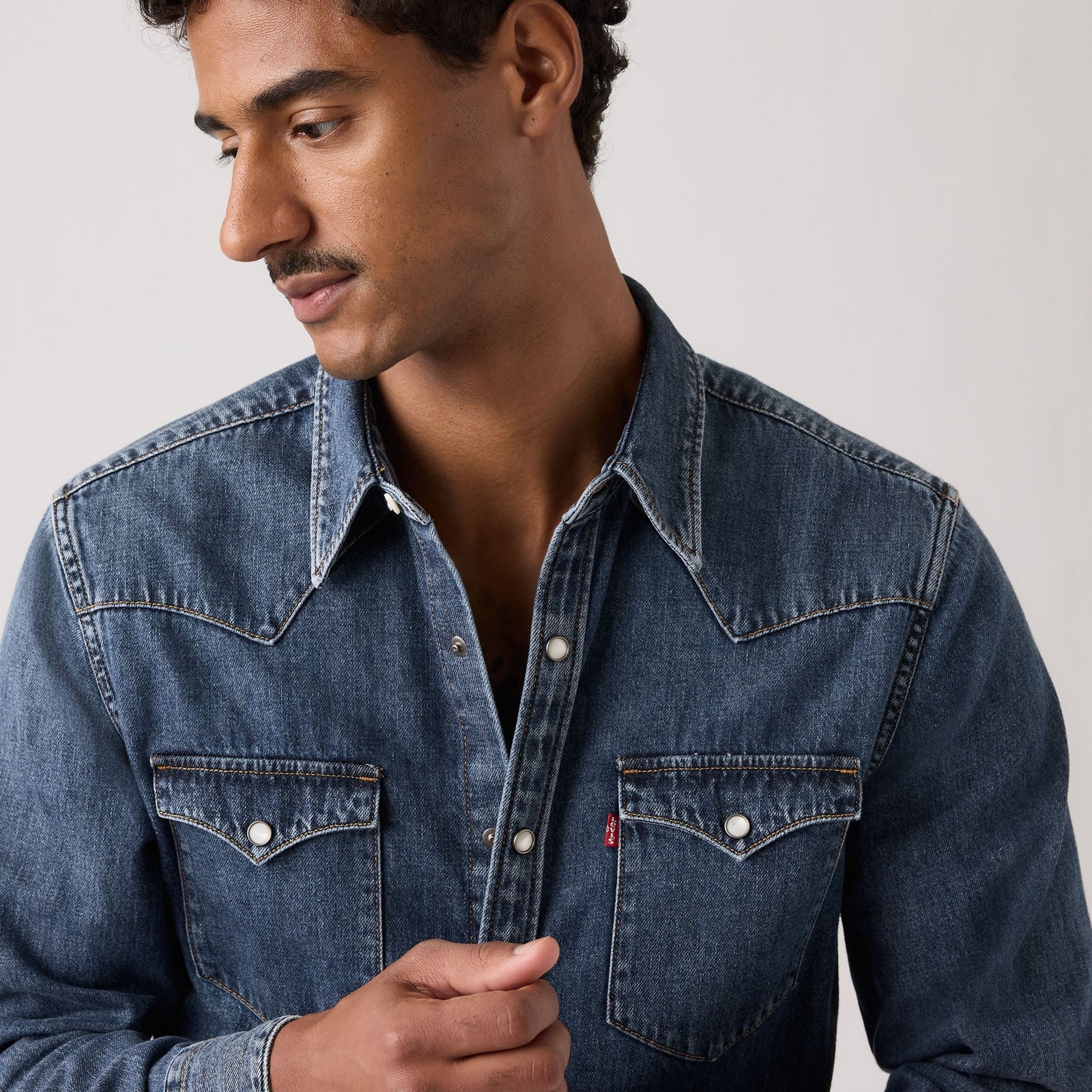 Main 4 - Levi's® Men's Barstow Standard Fit Western Shirt - 857440117