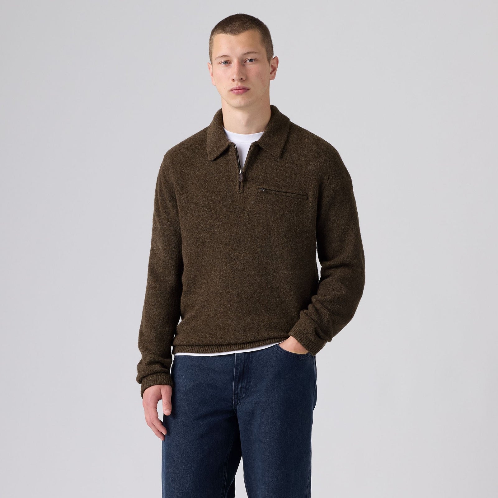 Main 3 - Levi's® Men's Boulder Quarter-Zip Sweater - 007W20001